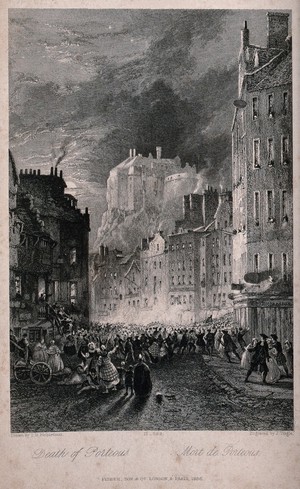 The death of Captain John Porteous in the Porteous Riots in Edinburgh ...