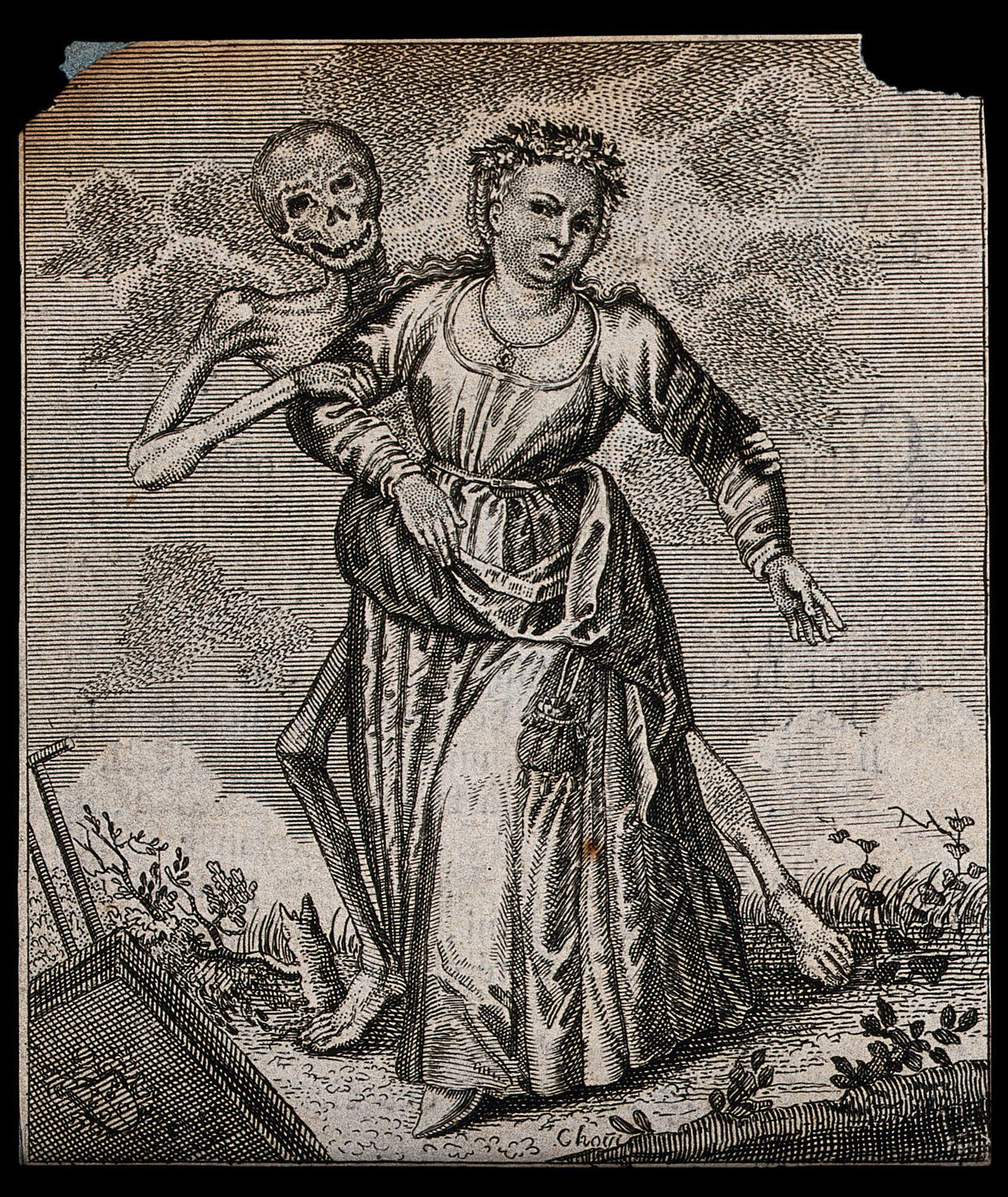 Dance Of Death Death And The Maiden Etching Attributed To J A