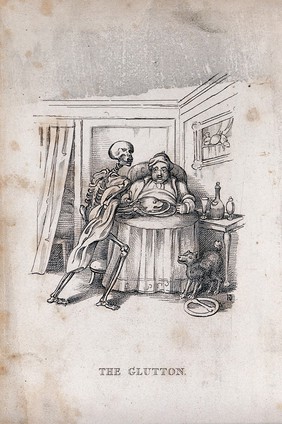 The dance of death. Etching by R. Dagley, 182-.