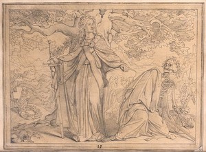 view The dance of death: Liberty and Death. Drawing by or after E. Ille.