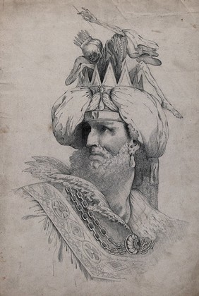 King Richard II as described by William Shakespeare. Drawing after J.H. Mortimer.