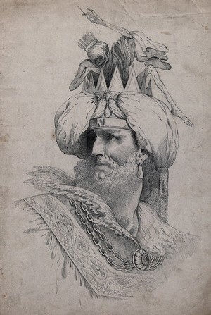 view King Richard II as described by William Shakespeare. Drawing after J.H. Mortimer.