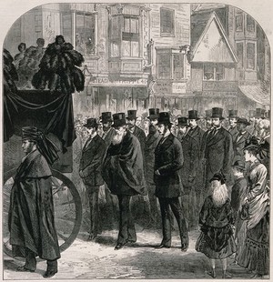 A Procession Following The Coffin Of David Livingstone In Southampton 