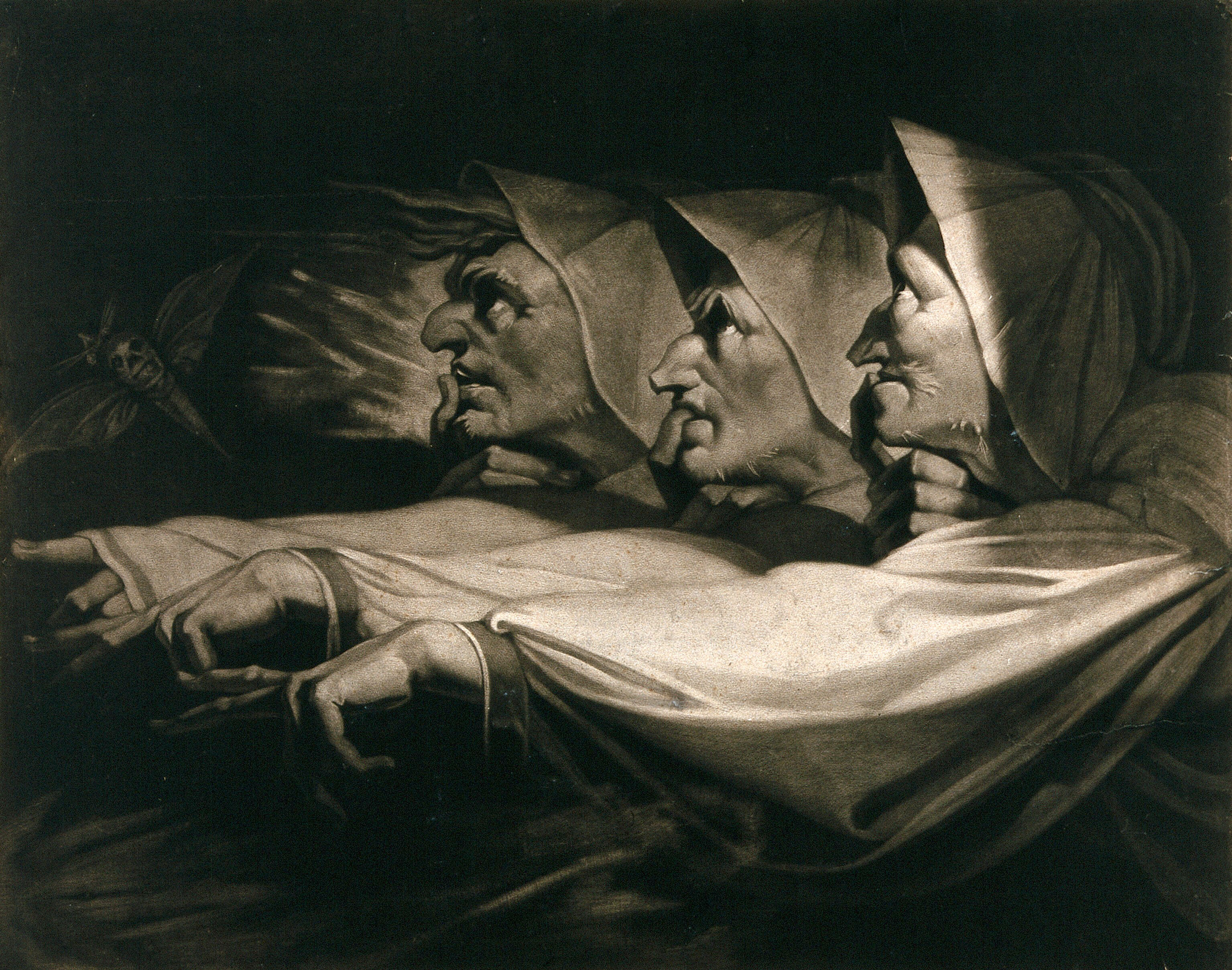 Macbeth Shakespeare The Three Witches Mezzotint By J R Smith 1785 