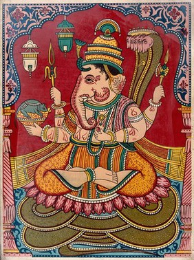 Ganesha. Chromolithograph.