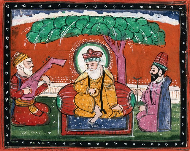 Page 49 Guru Nanak listening to some music attended by his holy man