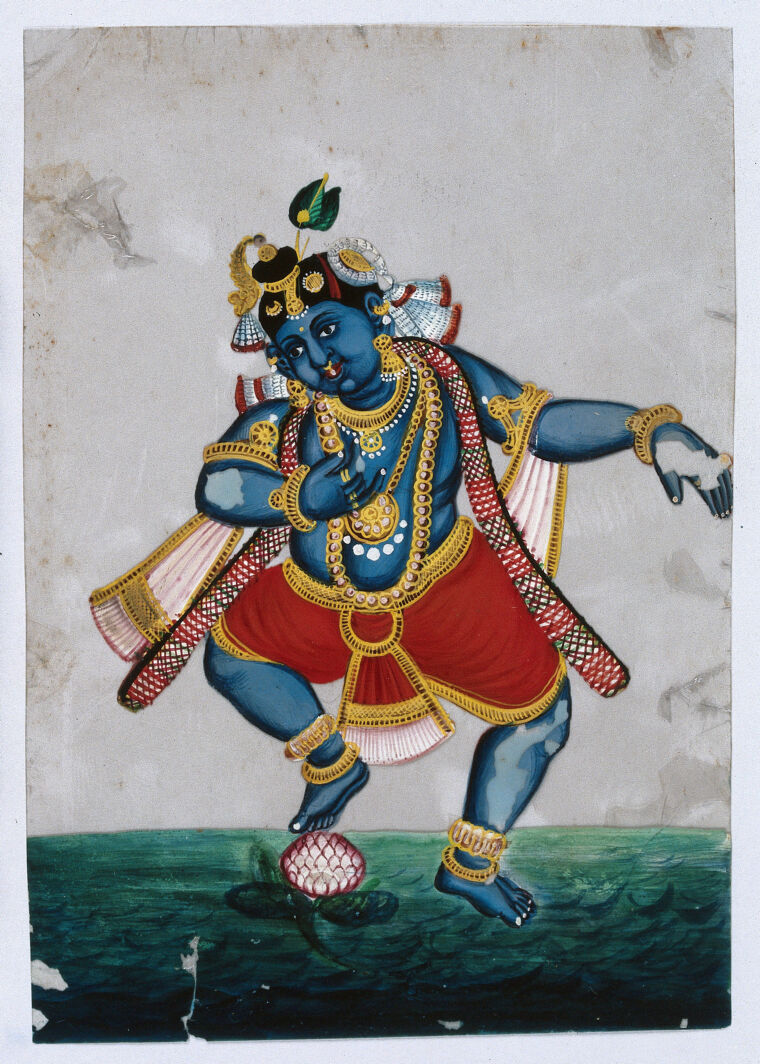 dancing krishna painting