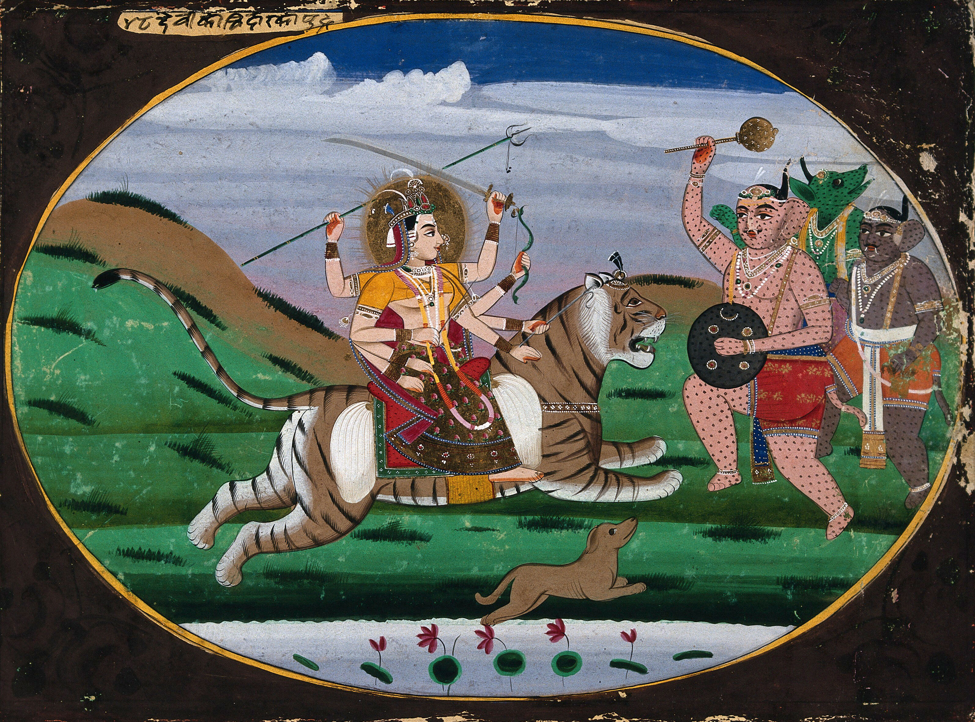 Durga In Her Manifestation As Chamunda Prepares To Battle The Demons Chand And Mund Gouache Painting By An Indian Artist Wellcome Collection Rise of demons is a fantasy strategy battle game and is the sequel to the highly popular warlords:
