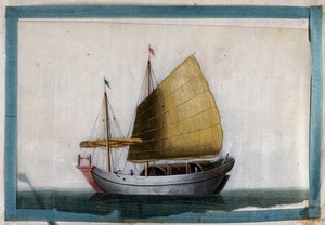 view A Chinese boat. Painting by a Chinese artist, ca. 1850.