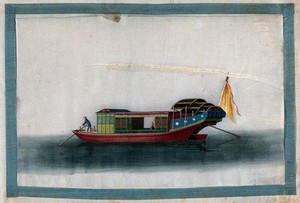 view A Chinese boat. Painting by a Chinese artist, ca. 1850.