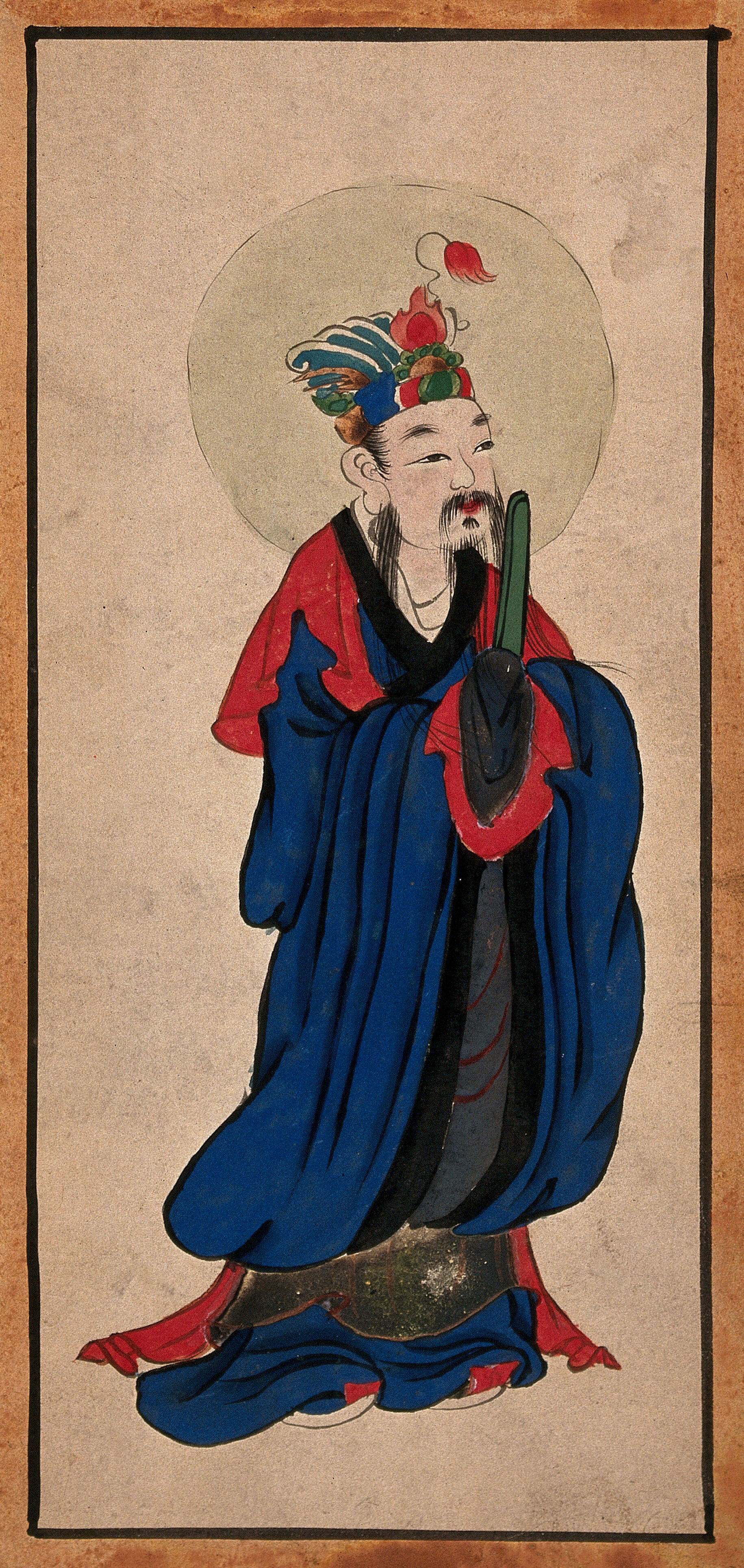 A Chinese Deity Painting By A Chinese Artist Ca 1850