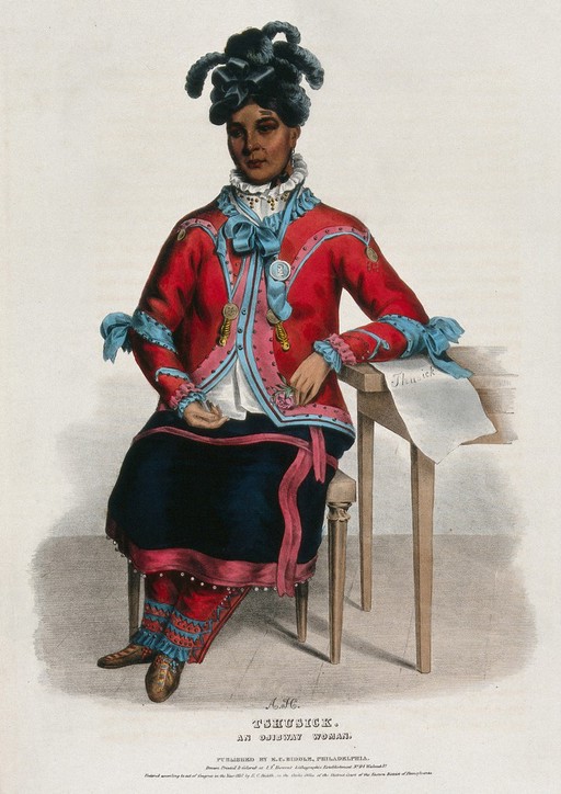 Portrait of an Ojibwa woman