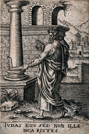 view Saint Judas Thaddeus. Engraving.