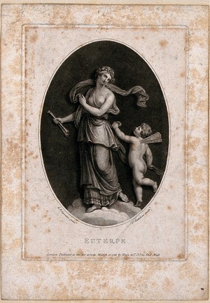 view Euterpe. Stipple engraving by P. Bettelini after G.B. Cipriani.