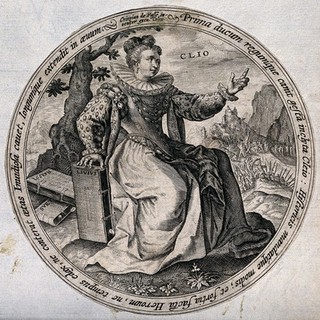 Clio. Engraving by C. de Passe.