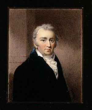 view Sir Astley Cooper (?), head and shoulders. Gouache.