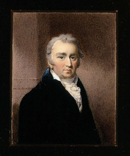 Sir Astley Cooper (?), head and shoulders. Gouache.