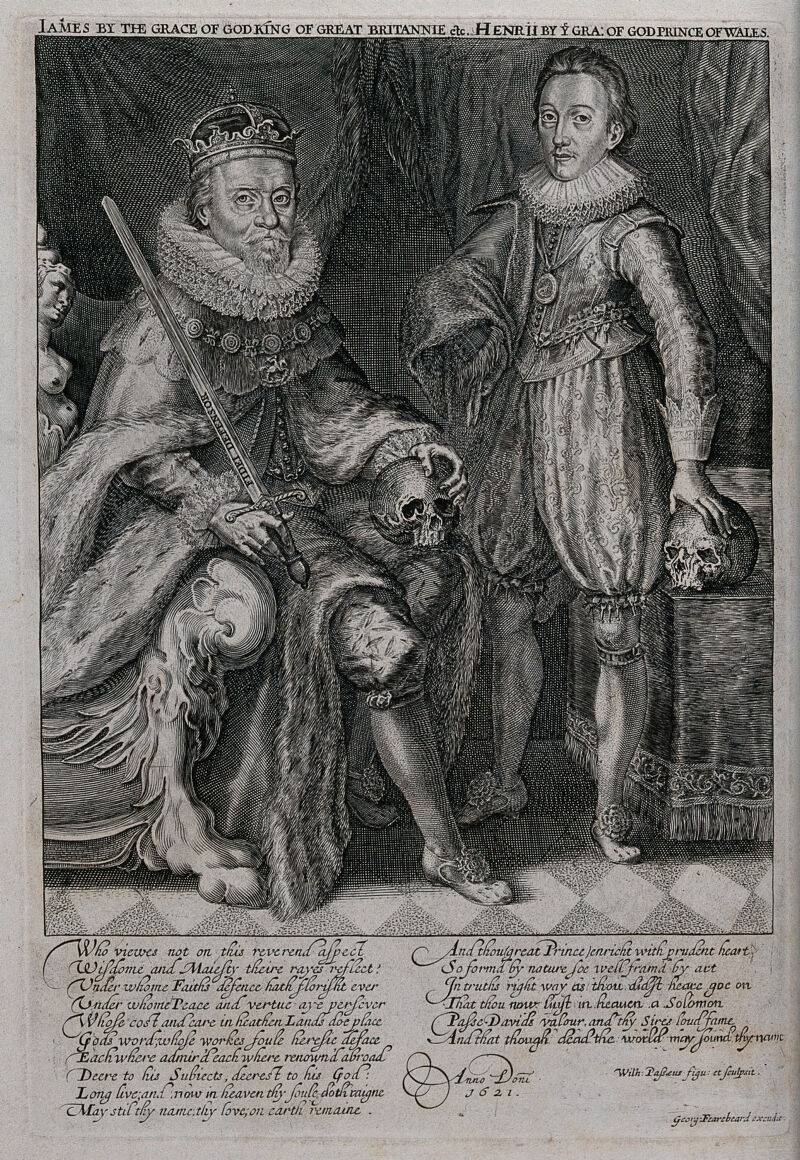 King James I of England and VI of Scotland with Charles Prince of