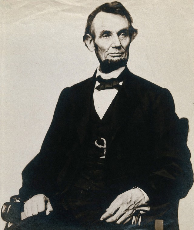 Abraham Lincoln. Photograph after Mathew B. Brady, 1864.