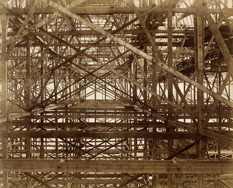 The Crystal Palace during its re-erection at Sydenham,