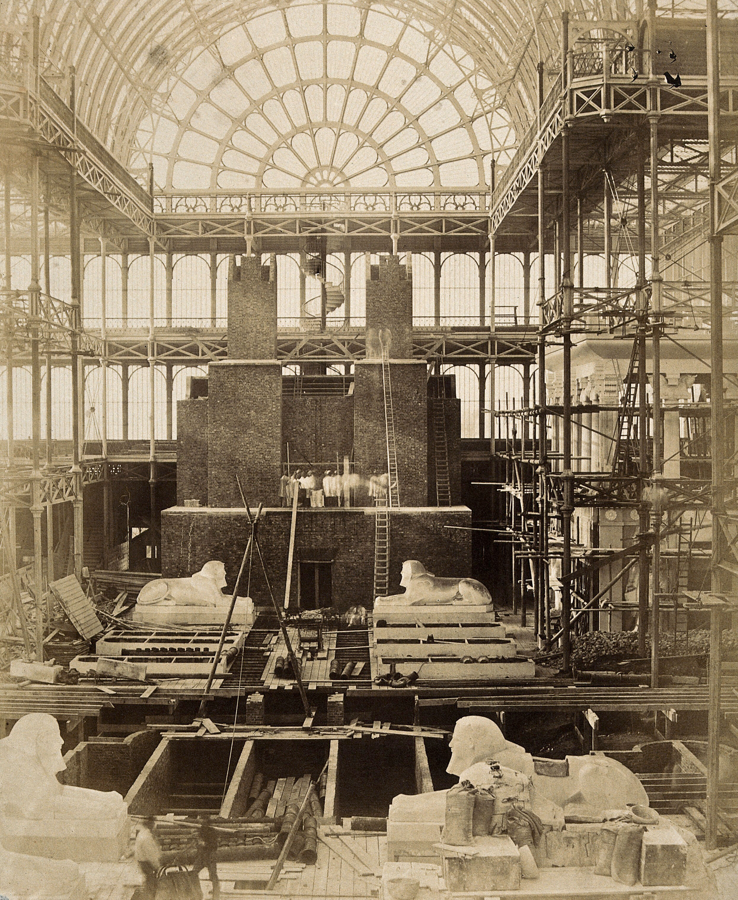 The Crystal Palace During Its Re Erection At Sydenham