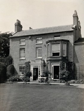 Driffold Asylum, Sutton Coldfield, England: White House, back view. Photograph, 1924.