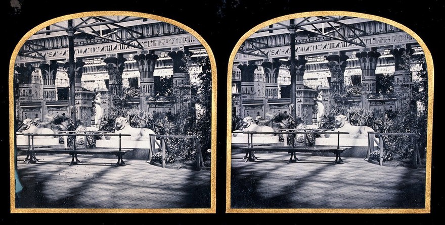 The Crystal Palace, London: the Egyptian Court (?). Photograph, 1854/1862.