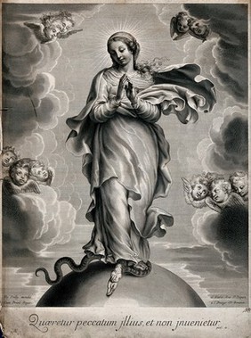 The Virgin Immaculate. Engraving.