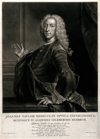 John Taylor. Mezzotint by J. Faber, junior, after P. Ryche.