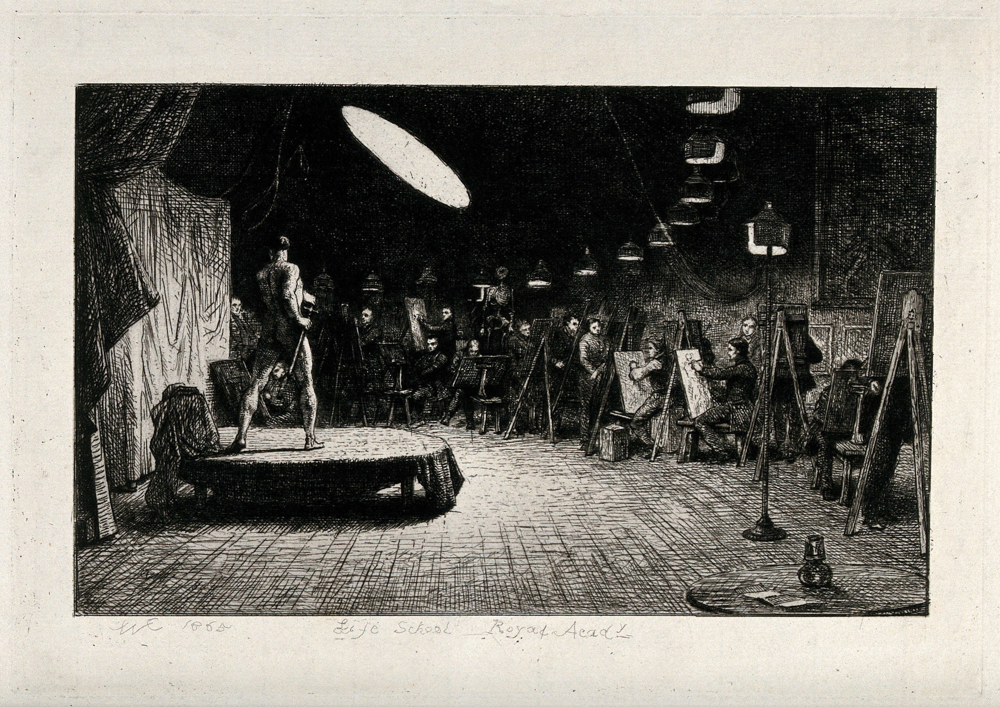 male nude life drawing