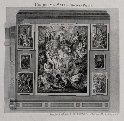 The electoral picture gallery at Düsseldorf: paintings in the fifth gallery. Engraving by M.G.E. Eichler, 1776, after P.P. Rubens.
