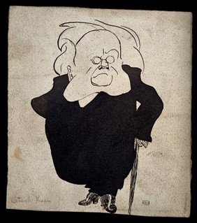 Henrik Ibsen. Drawing, ca. 1890.