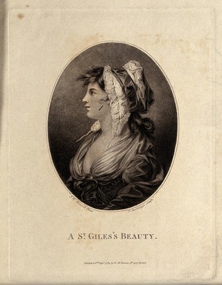 A lower class young woman; representing the St Giles's area of London. Stippple engraving by F. Bartolozzi, 1783, after J.H. Benwell.