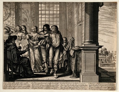 Return of the prodigal son. Engraving by Abraham Bosse, 1633.