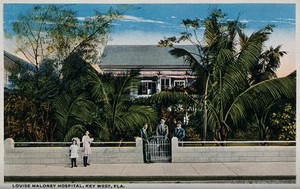 view Key West, Florida: Louise Maloney Hospital. Colour process print, ca. 1910.