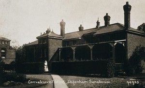 view Convalescent ward, Dagenham Sanatorium. Photographic postcard.