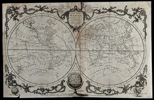 view The Earth: map. Engraving, 1782.