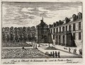 view The Hôtel de Liancourt in Paris seen from the gardens. Etching by I. Silvestre.