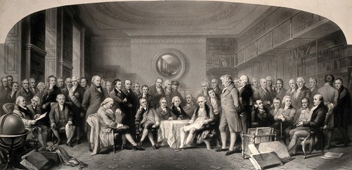 Distinguished British men of science 1807-1808 assembled in