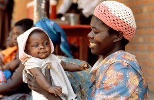 view Mother with baby, Zambia