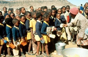 view Group feeding programme in a school, Lesotho