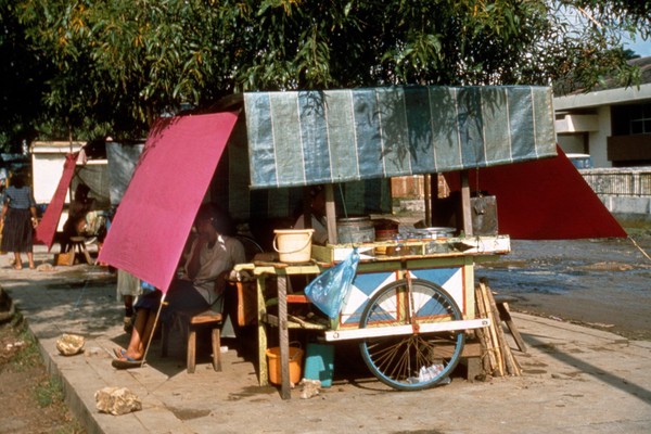 Food stall in Indonesia