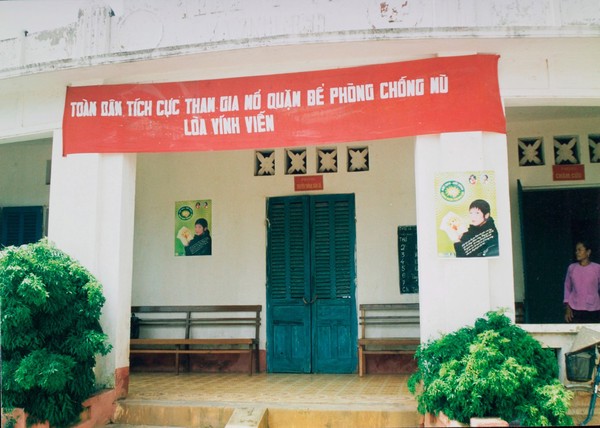 Trachoma: health promotion banner in Vietnam