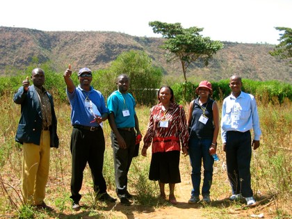 Fieldworkers conducting a survey of trachoma, Kenya