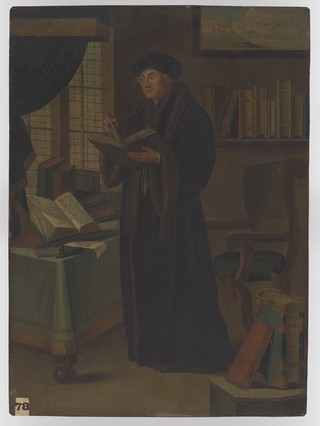 Desiderius Erasmus. Oil painting after C.J. Visscher.