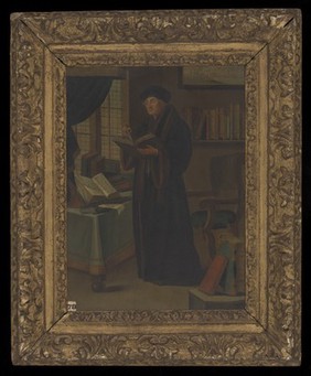 Desiderius Erasmus. Oil painting after C.J. Visscher.