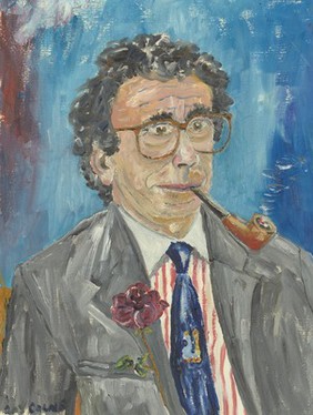 Sir Roy Calne FRS, Professor of Surgery at Cambridge University from 1965. Oil painting by Sir Roy Calne, 1989.