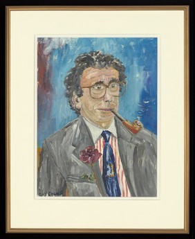 Sir Roy Calne FRS, Professor of Surgery at Cambridge University from 1965. Oil painting by Sir Roy Calne, 1989.
