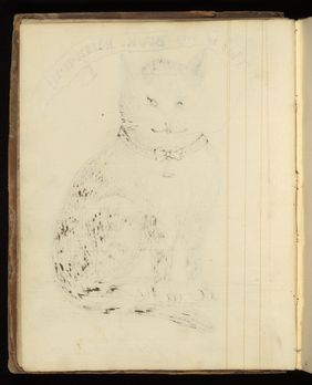 Emily M. Madden's cat Mouton. Drawings by Emily M. Madden, 1856-1859.