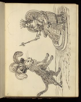 Emily M. Madden's cat Mouton. Drawings by Emily M. Madden, 1856-1859.